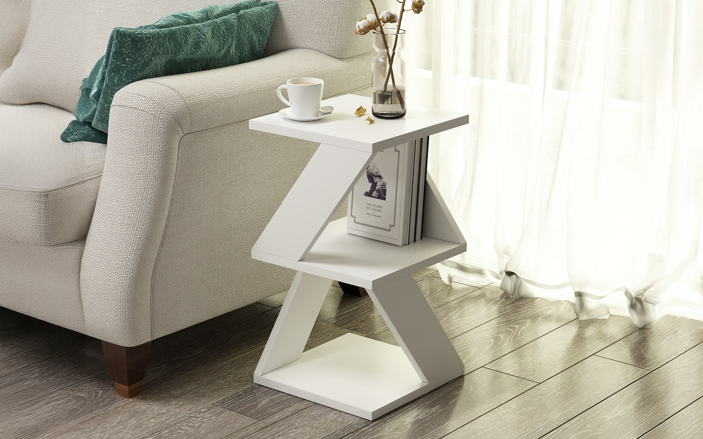 Side table Arida M, white  1
